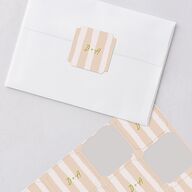 Eclectic Painted Stripes Wedding Stickers Pear Ticket