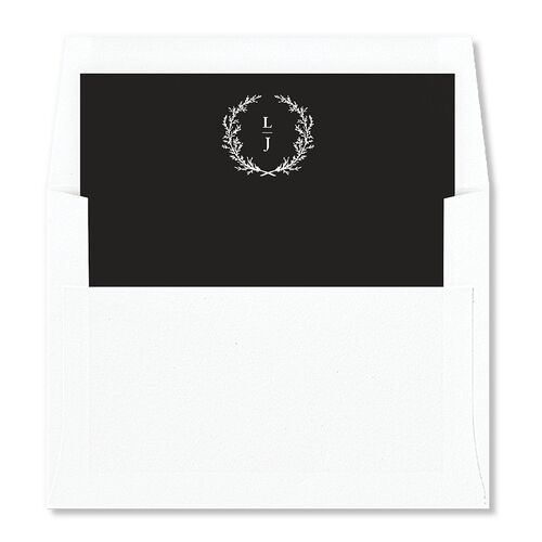 Branches Monogram Envelope Liners Charcoal Standard