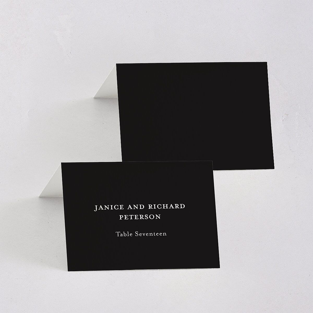 Monogram Portrait Place Cards Midnight Signature