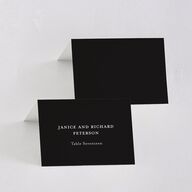 Monogram Portrait Place Cards Midnight Signature