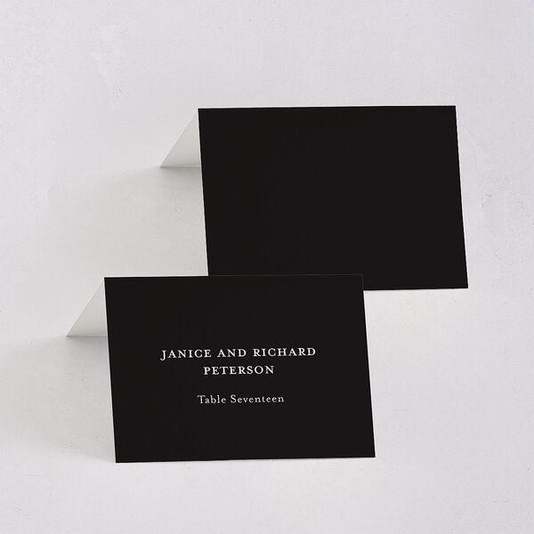 Monogram Portrait Place Cards Midnight Signature