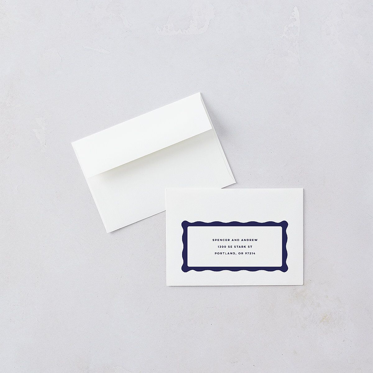 Adventure Icon Wedding Response Cards Navy Signature Standard