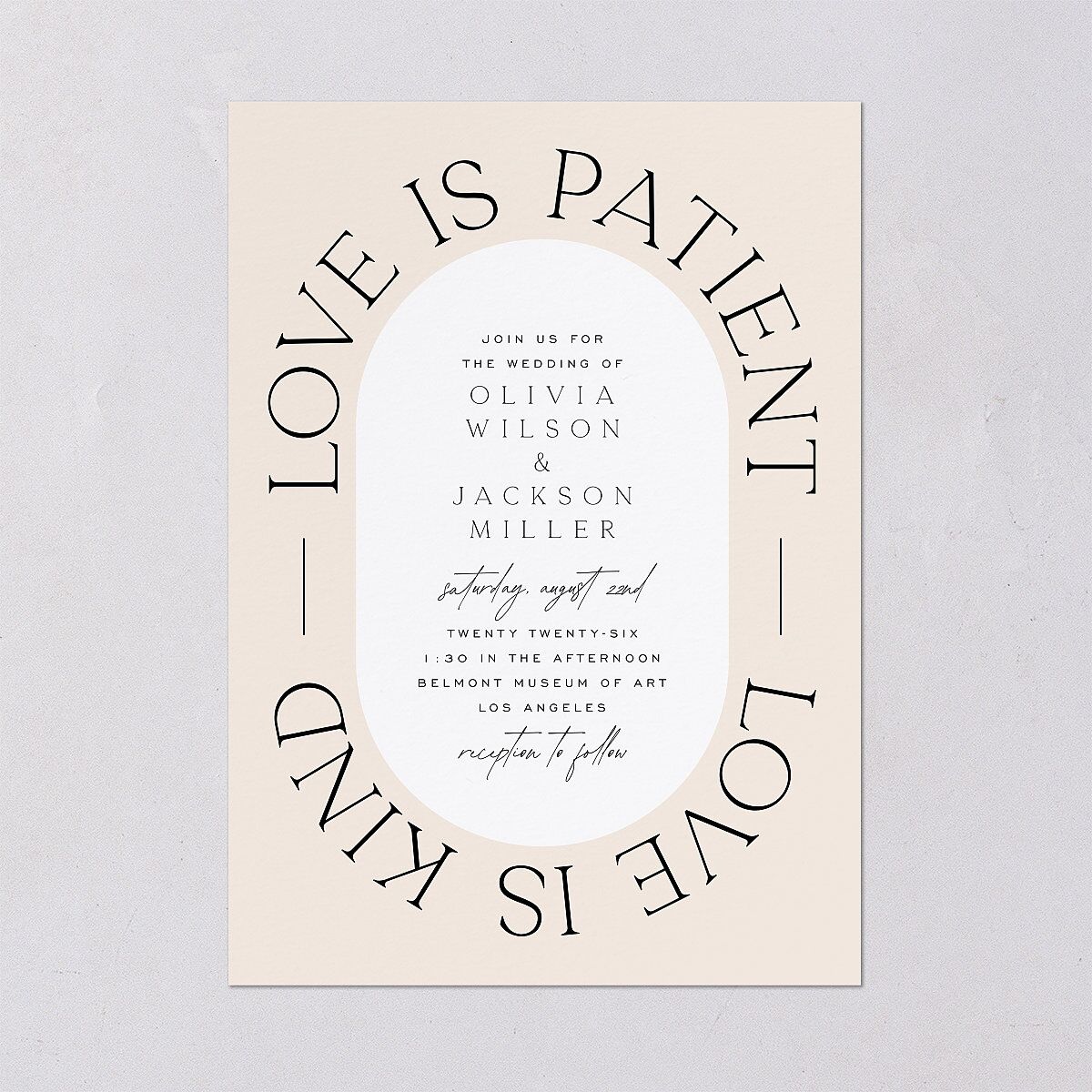 Love Is Patient Wedding Invitations — view 2