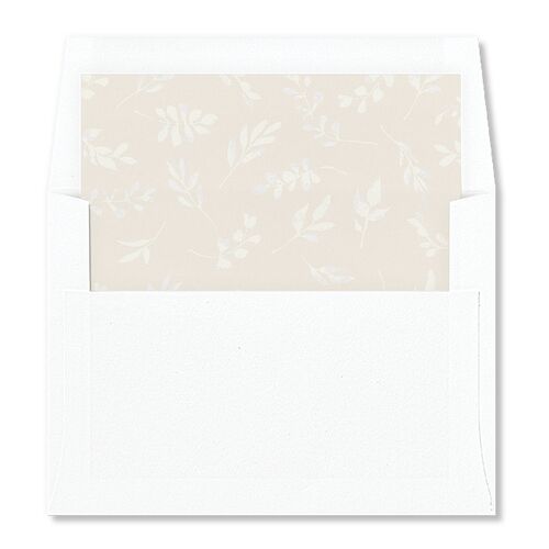Leafy Garland Foil Envelope Liners Champagne Standard