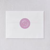 Delicate Lilac Wedding Stickers Amethyst Circle