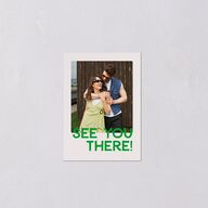 Hand Drawn Party QR Code RSVP Cards Jewel Green Signature Standard