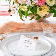 Bohemian Floral Hoop Place Cards Camel Signature