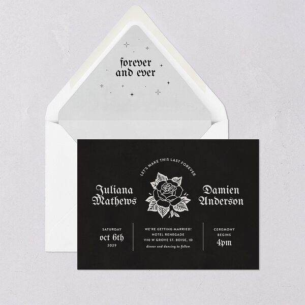Moody Gothic Rose Euro Envelope Liners Midnight Luxe