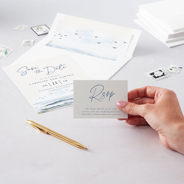 Coastal Love URL RSVP Cards Cruise Signature Standard