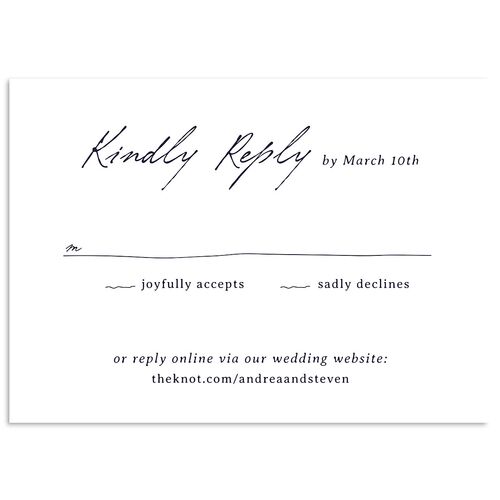 Elegant Mountain Monogram Wedding Response Cards Midnight Navy Signature Standard