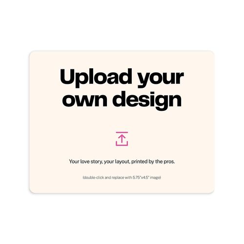 Upload Your Own Design Landscape Save the Date Petite Cards Pure White Signature smooth Blank No Rounded