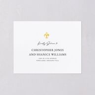 New Orleans All-in-One Wedding Invitations Dark Night Signature Light Both Recipient and Return Addresses No