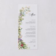 Opulent Garden Foil Menus Gold Pure White Signature