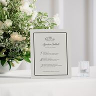 Elegant Swans Bar Bended Tabletop Sign X-small Ivory Standard Plastic XS Tabletop Bar