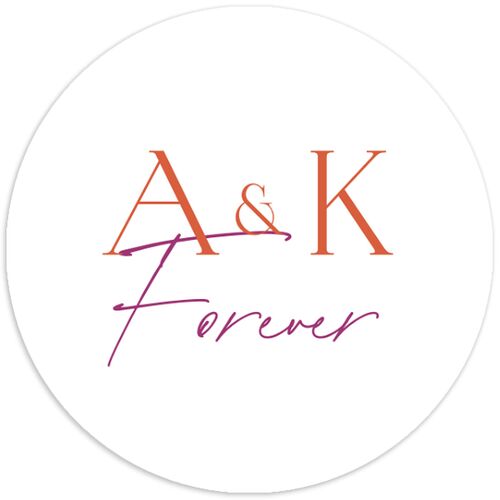 Ankara Print Wedding Stickers Marigold Circle