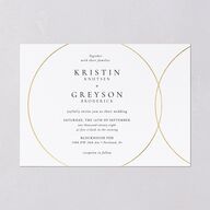 Minimal Rings Wedding Invitations Gold Pure White Signature Blank No Standard
