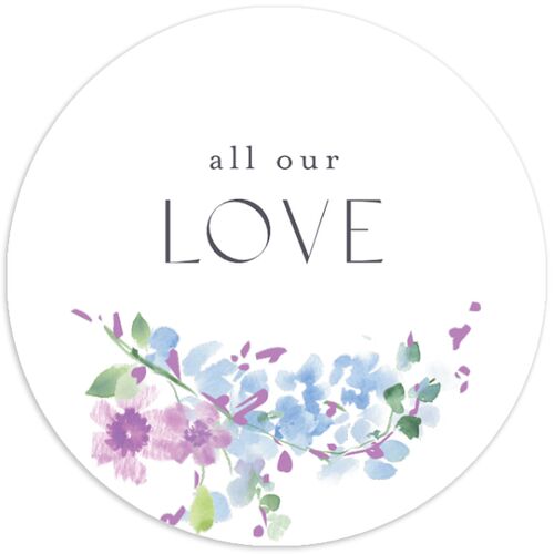 Pastel Flower Arch Wedding Stickers Ocean