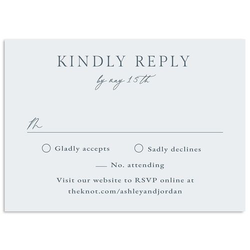 Simply Captured Wedding Response Cards Ice Blue Signature Standard