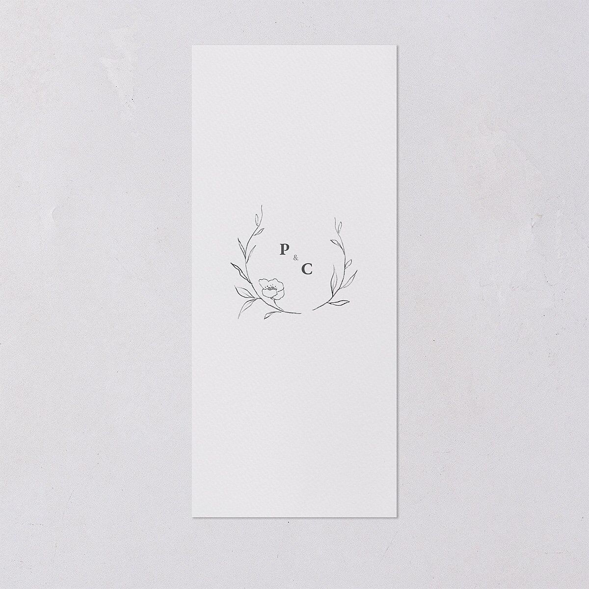 Graceful Botanical Menus Shadow Gray Signature