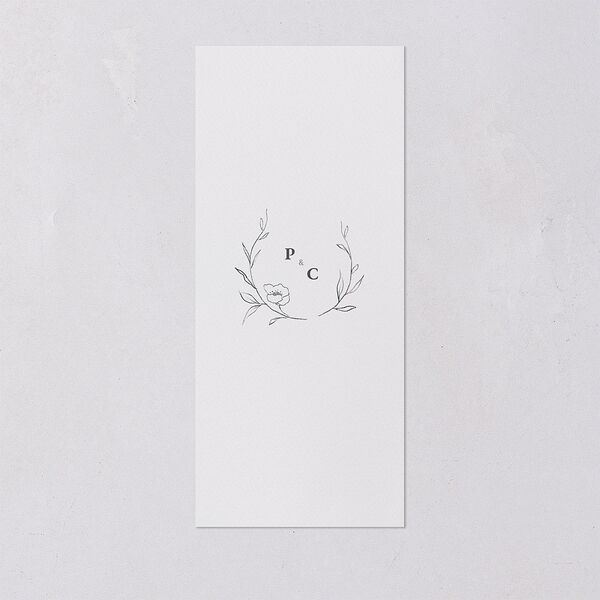 Graceful Botanical Menus Shadow Gray Signature