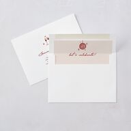 Hand Drawn Cake Bridal Shower Invitations Red Clay Signature Blank Ticket