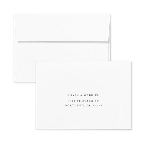 Floral Arch Wedding Response Card Standard Envelopes White Rust Return Address Signature Standard
