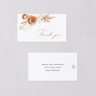 Rustic Bouquet Favor Gift Tags Gold Burnt Orange Signature