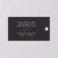 Simply Classic Favor Gift Tags Charcoal Signature