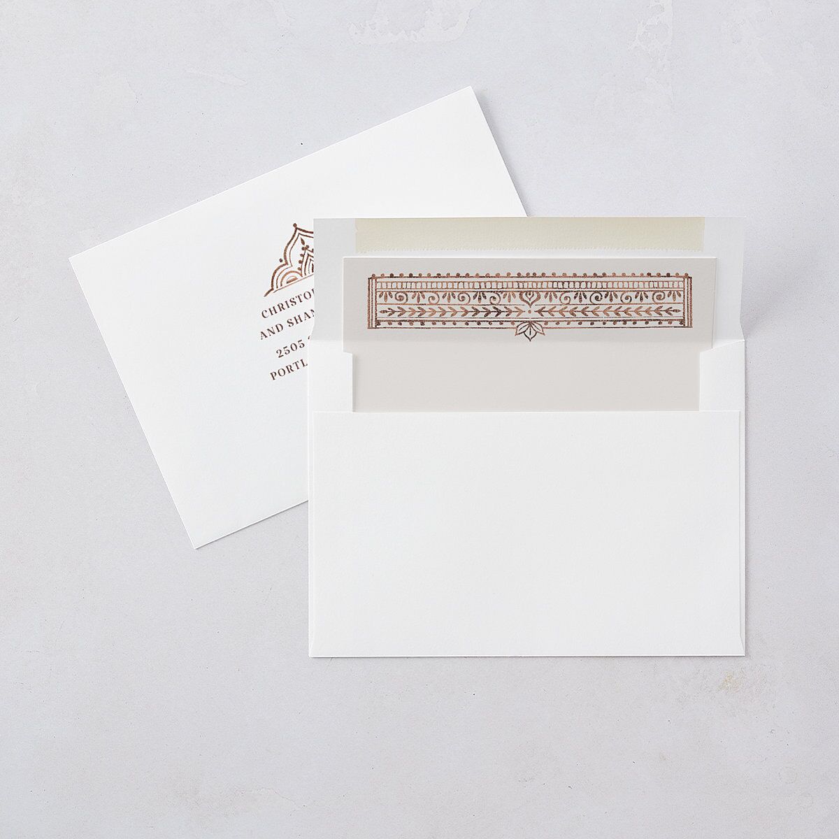 Indian Painted Henna Rehearsal Dinner Invitations Chestnut Signature Blank Standard