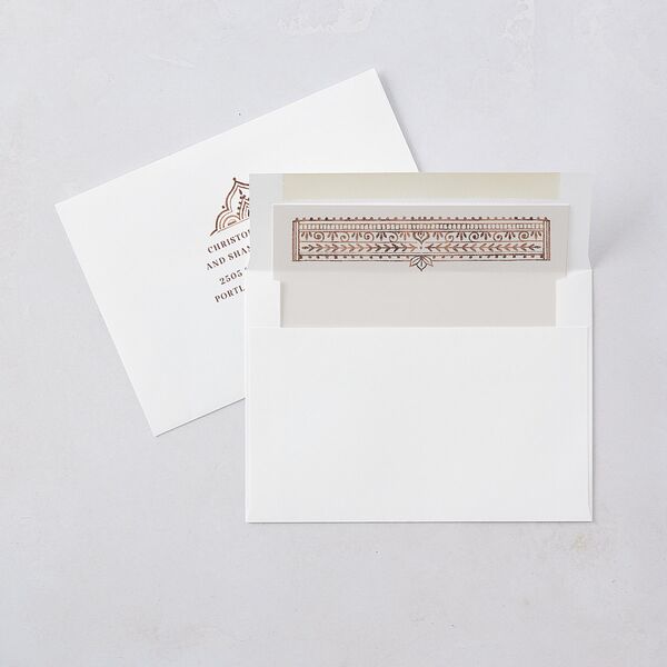 Indian Painted Henna Rehearsal Dinner Invitations Chestnut Signature Blank Standard