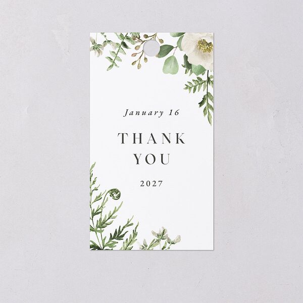 Gilded Fern Frame Botanical Favor Gift Tags Gold Linen Signature
