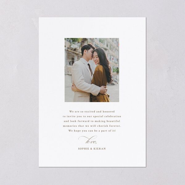 Love Story Lace Wedding Invitations Pure White Signature Blank No Standard