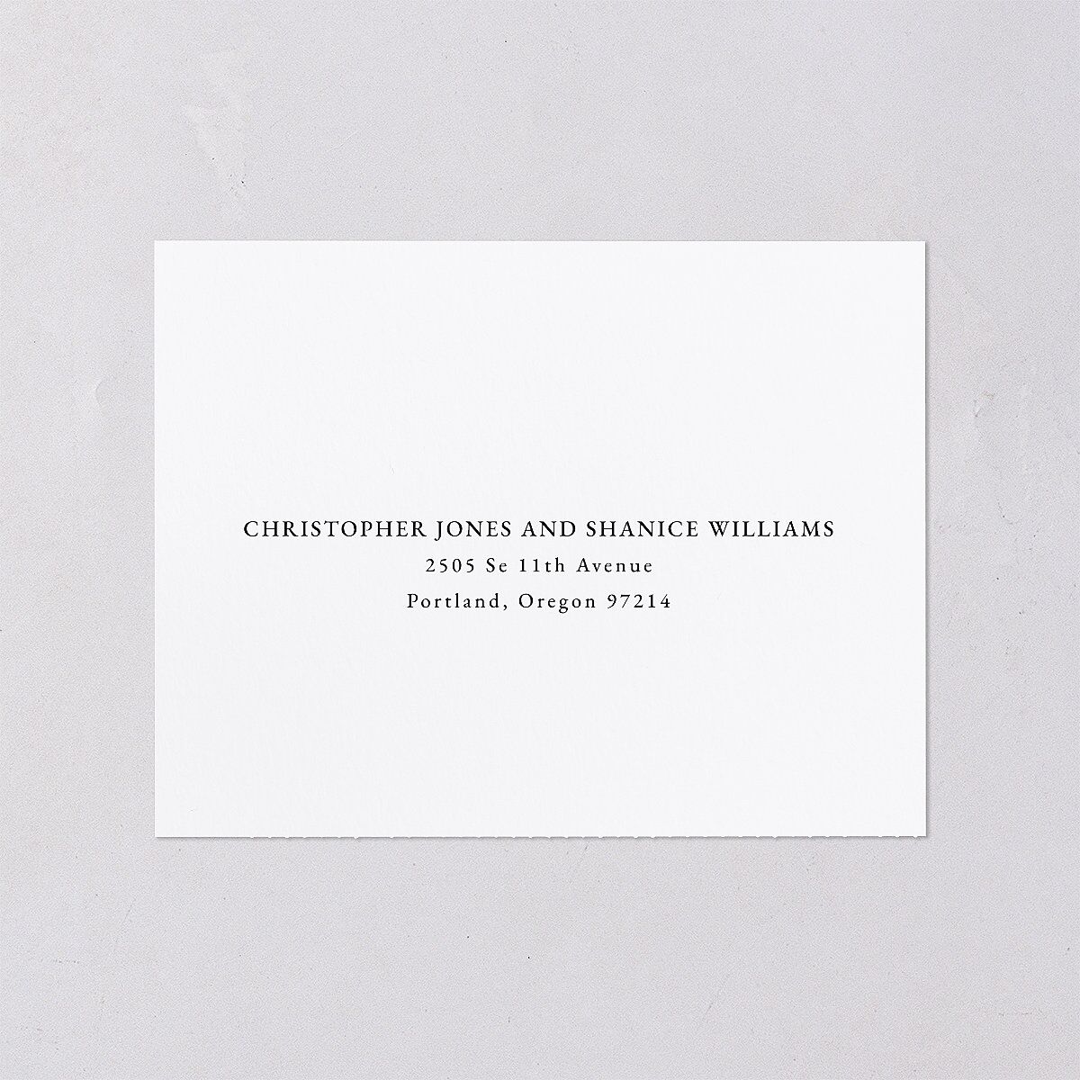 Upload Your Own Design Portrait Photo All-in-One Wedding Invitations Pure White Signature Light Both Recipient and Return Addresses No