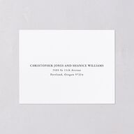 Upload Your Own Design Portrait Photo All-in-One Wedding Invitations Pure White Signature Light Both Recipient and Return Addresses No