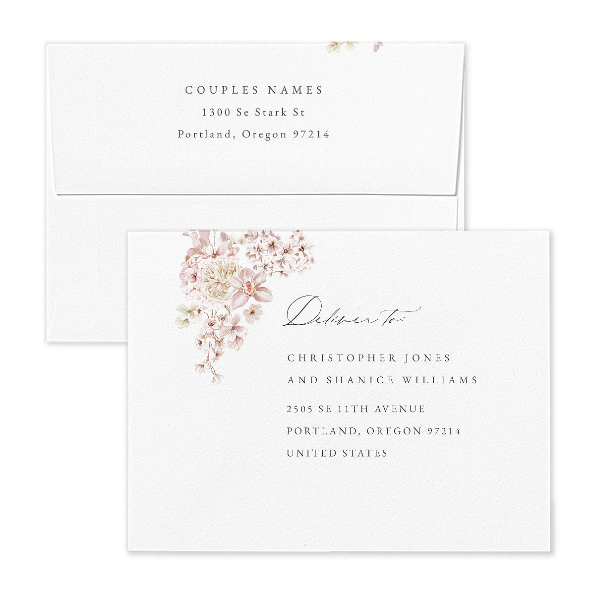Luxury Floral Thank You Card Envelopes