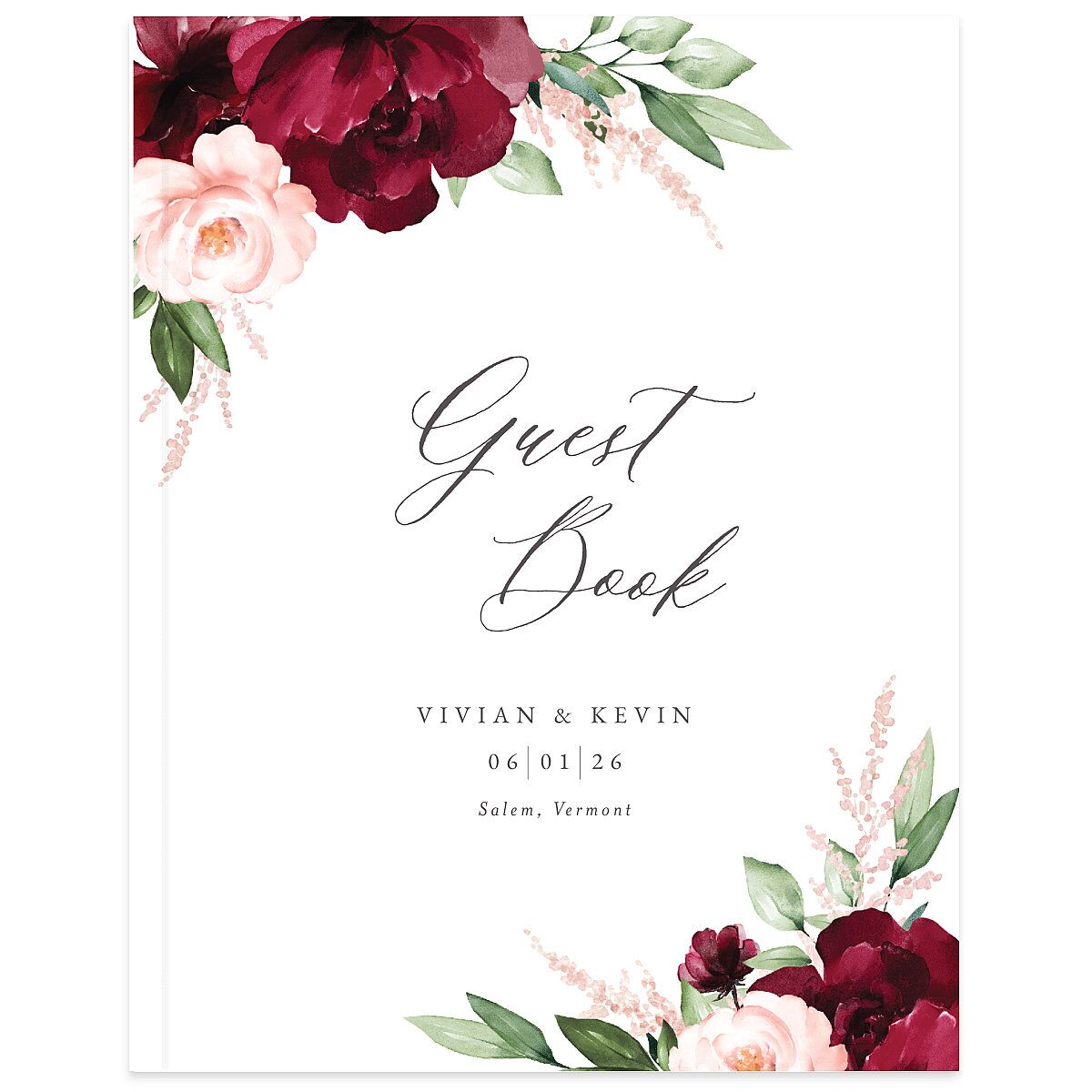 Beloved Floral Wedding Guest Book