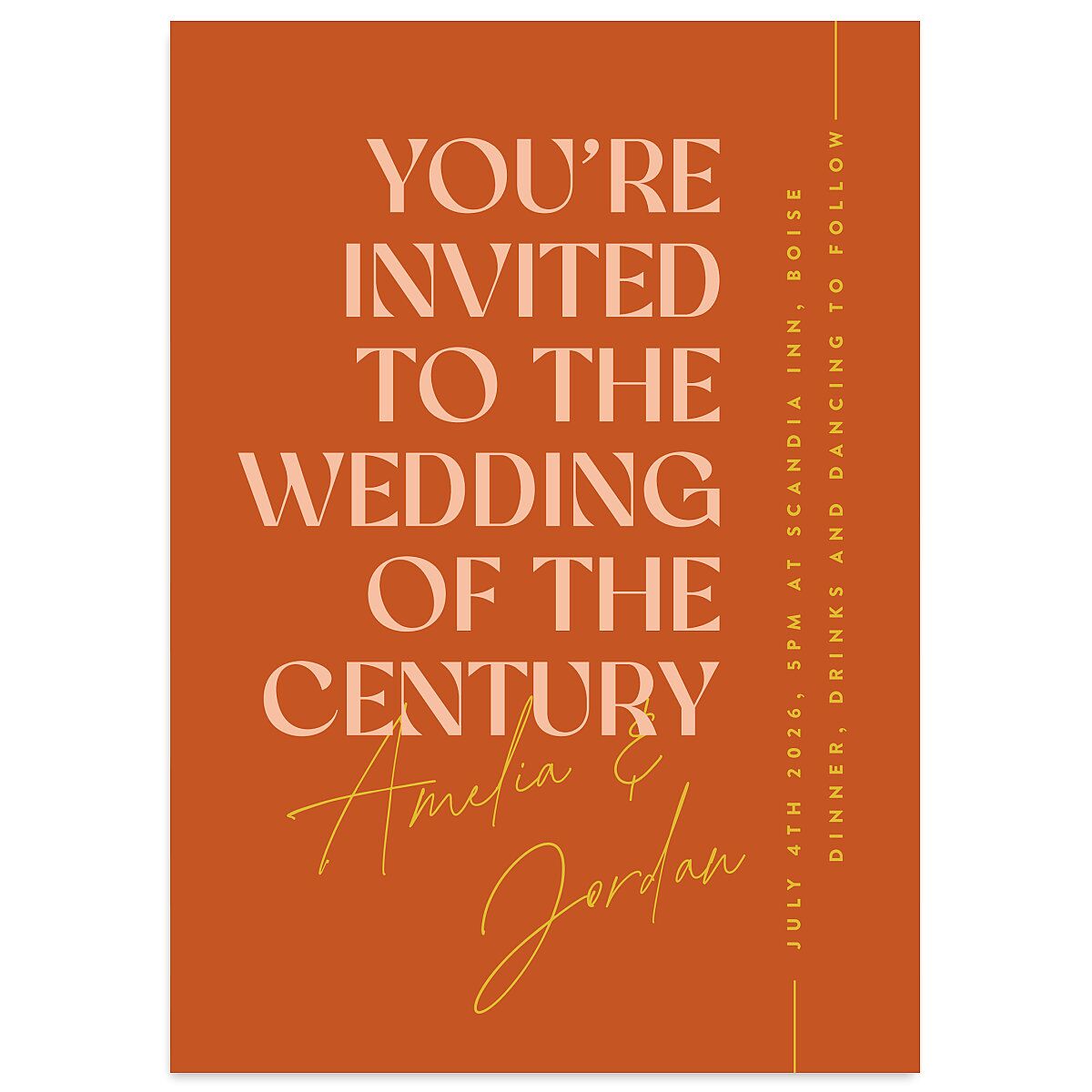 Wedding of the Century Wedding Invitations