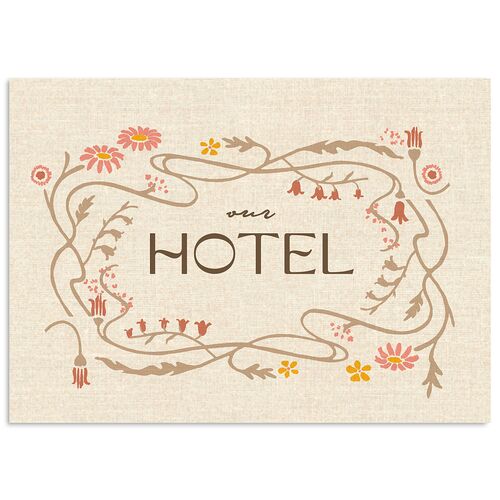 Wildflower Nouveau Wedding Enclosure Cards Mocha Signature Standard