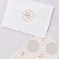 Your Own Classic Italian Venue Wedding Stickers Pure White Circle