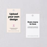 Upload Your Own Design Portrait Photo Gift Tags Pure White Signature