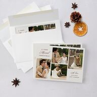 Very Married Christmas Photo Gallery Holiday Cards Burgundy Signature Blank Standard