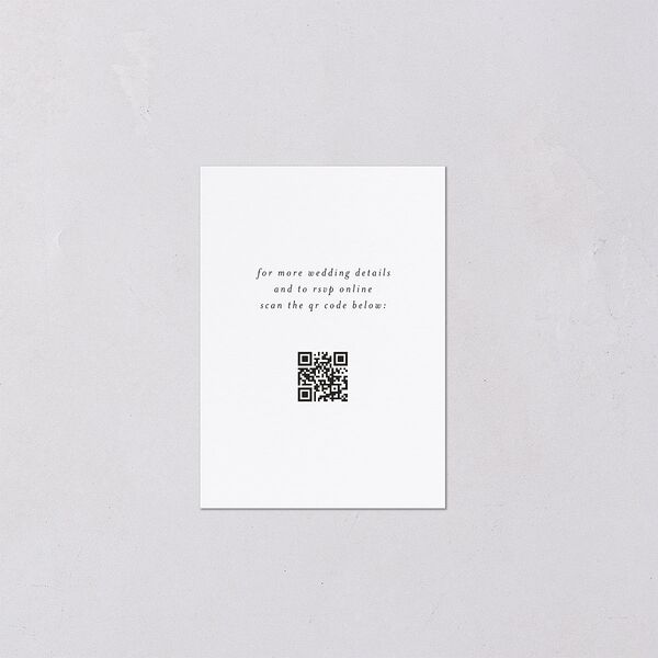 Fairytale Luxury QR Code RSVP Cards Pure White Signature Standard