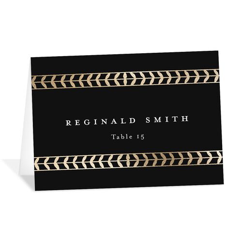 Medieval Elegance Place Cards Gold Midnight Signature