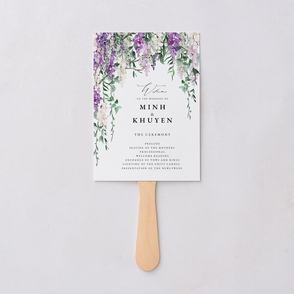 Romantic Wisteria Fan Programs Purple Petal Signature Standard
