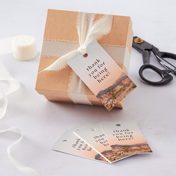Desert Cactus Favor Gift Tags Peach Fuzz Signature