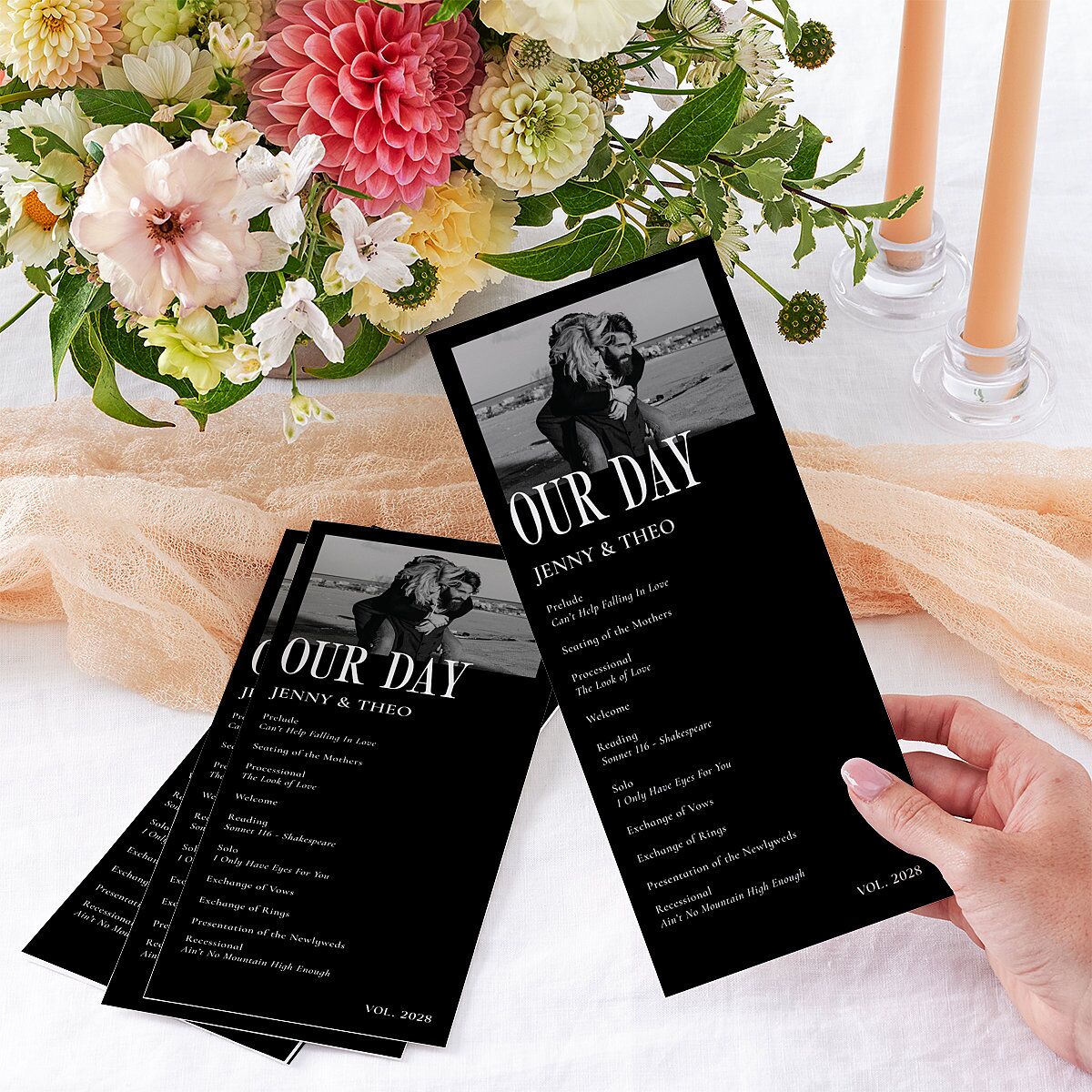 Magazine Cover Wedding Programs Licorice Signature