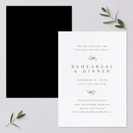 Flourishing Love Rehearsal Dinner Invitations Pure White Signature Blank