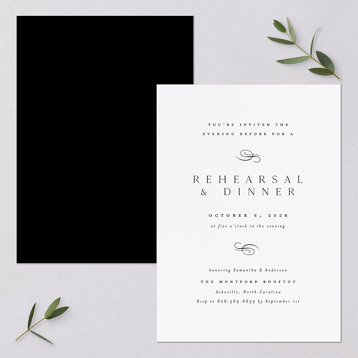 Flourishing Love Rehearsal Dinner Invitations — view 1