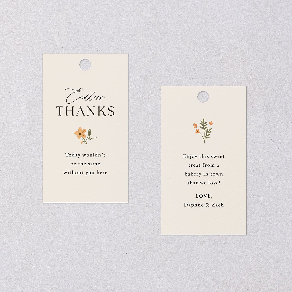 Flora Garden Border Favor Gift Tags Olive Signature