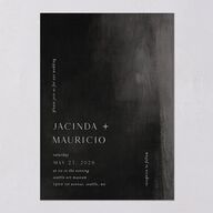 Modern Canvas Wedding Invitations Midnight Signature Blank No